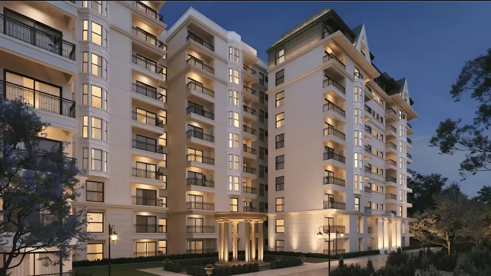Sobha-Victoria-Park-Apartments-in-Off-Hennur-Main-Road-Bangalore-Courtyard-View